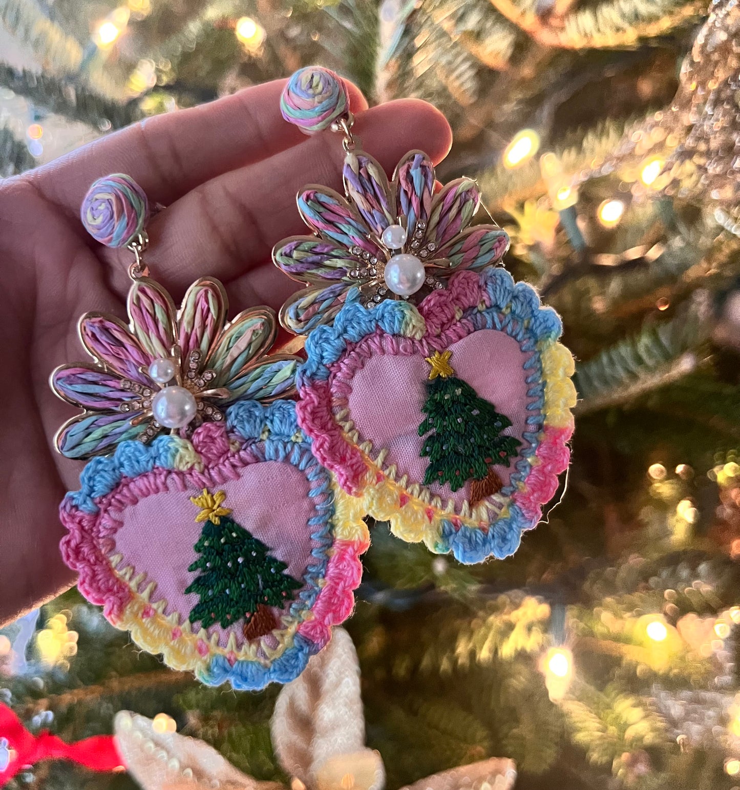 Christmas earrings.