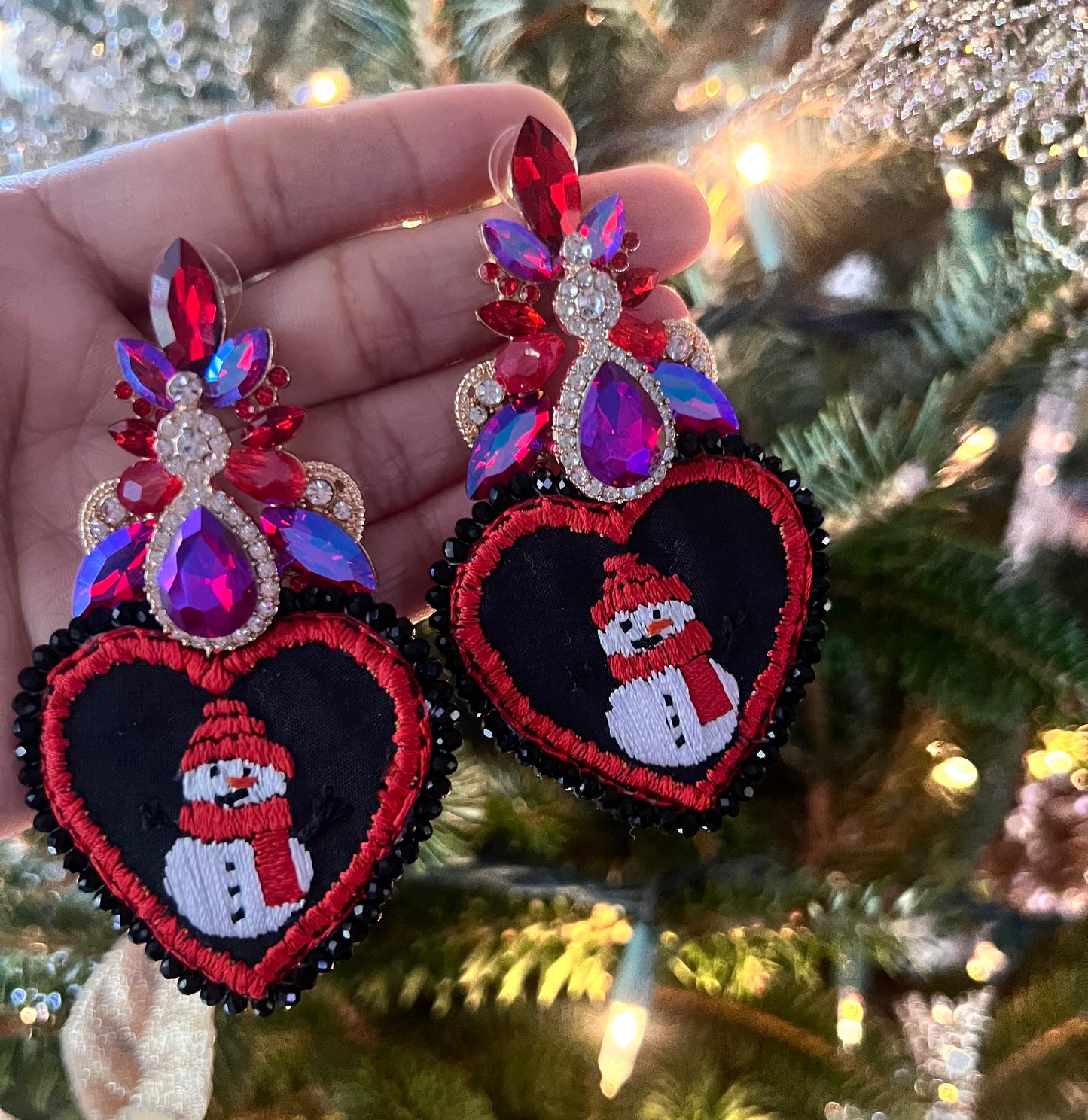 Christmas earrings.