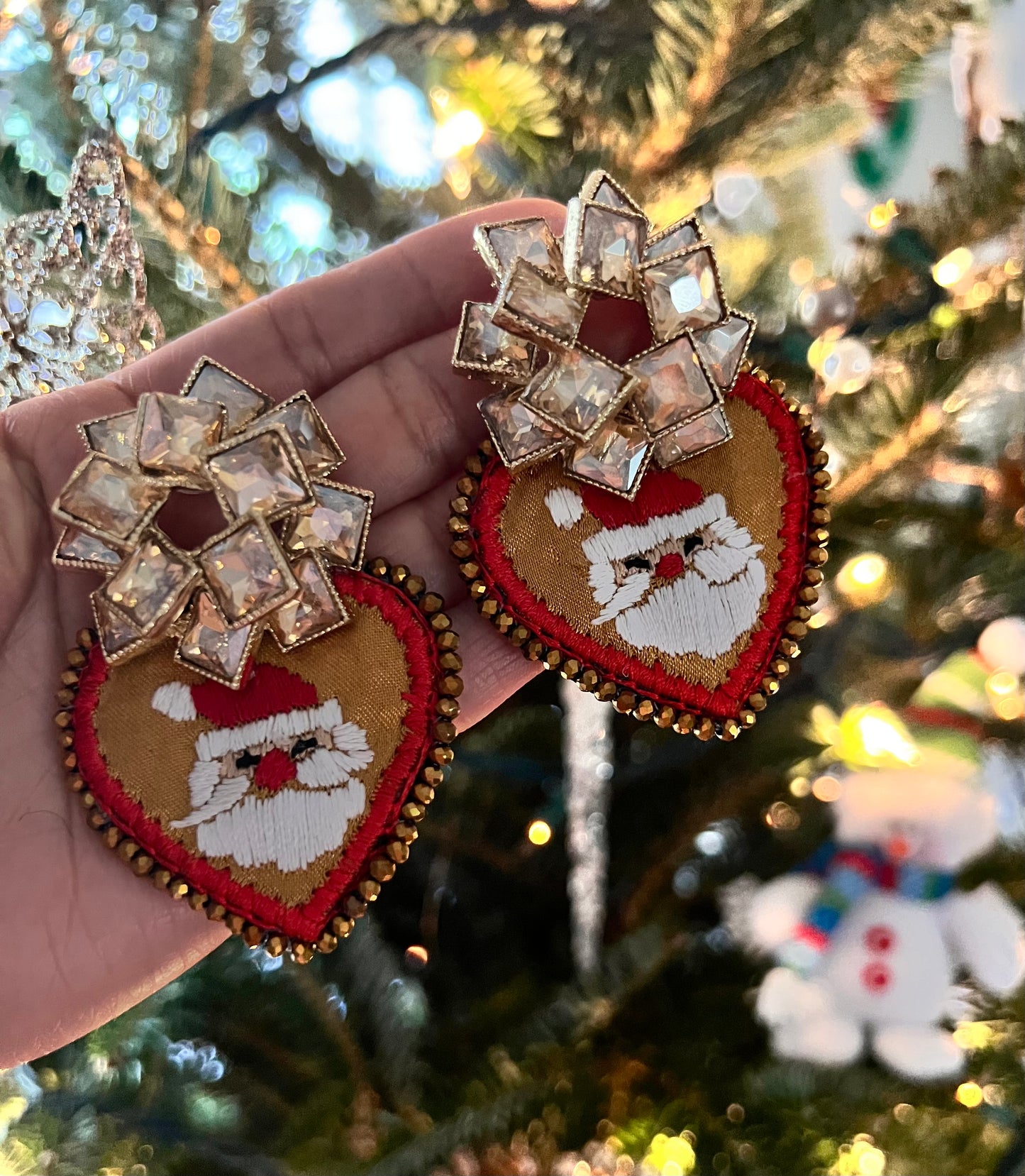 Christmas earrings.