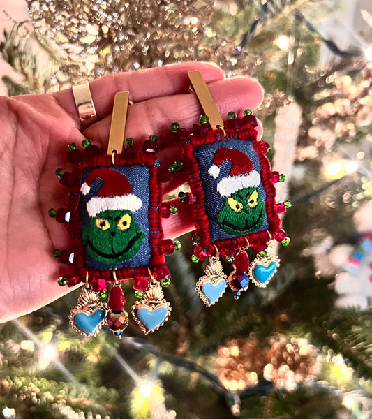 Grinch earrings