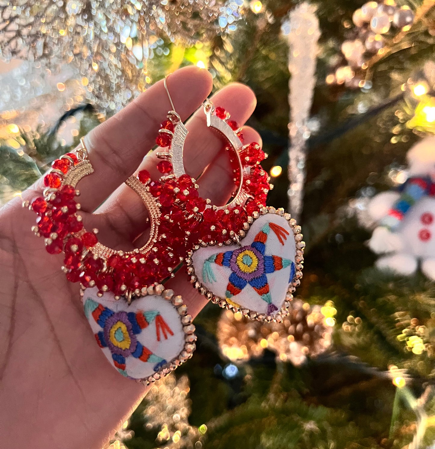 Christmas earrings.