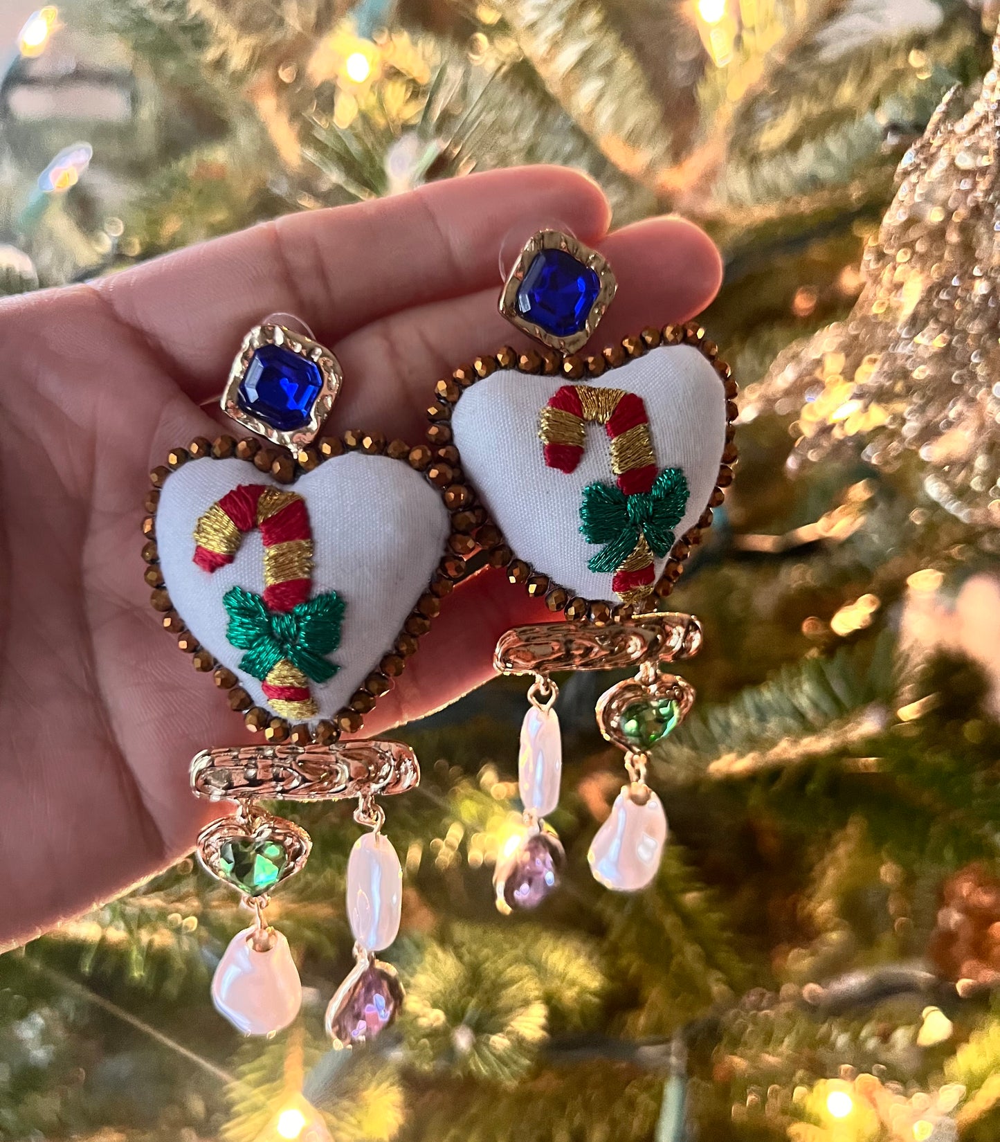Christmas earrings.