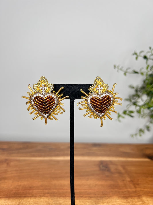 Sacred Hearts earrings.